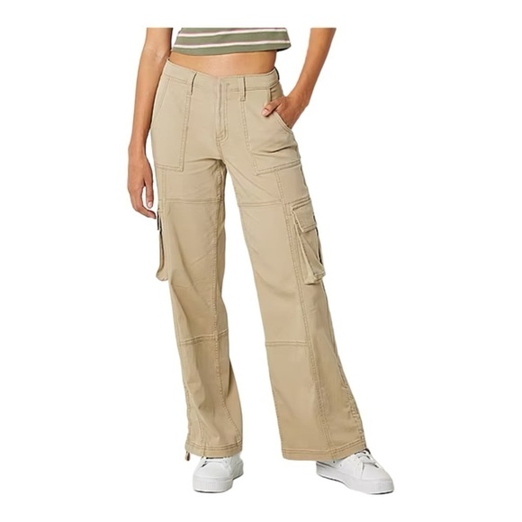 DOCKERS Tan Khaki Baggy Cargo Pants Mid-Rise Khaki Tan Cargo Pants Size 18… - Picture 1 of 8